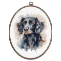 Gezählter Kreuzstichpackung mit Rahmen inklusive "The Border Collie" 17x20cm SBC213