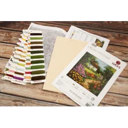 Gezählter Kreuzstichpackung "Das Landhaus" 30x30cm SBU5029