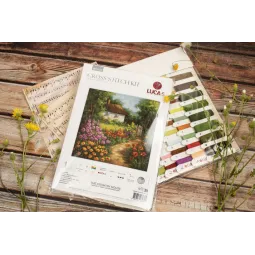 Kit de point de croix compté "La maison de campagne" 30x30cm SBU5029