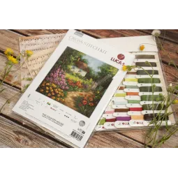 Kit de point de croix compté "La maison de campagne" 30x30cm SBU5029