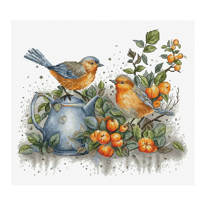 Набор для вышивания крестиком "Песня птиц" 26x23cm SBU5031