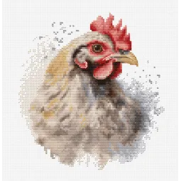 Skaičiuojamo kryžminio dygsnio rinkinys su lanku „Viščiukas“ 15x16cm SBC216