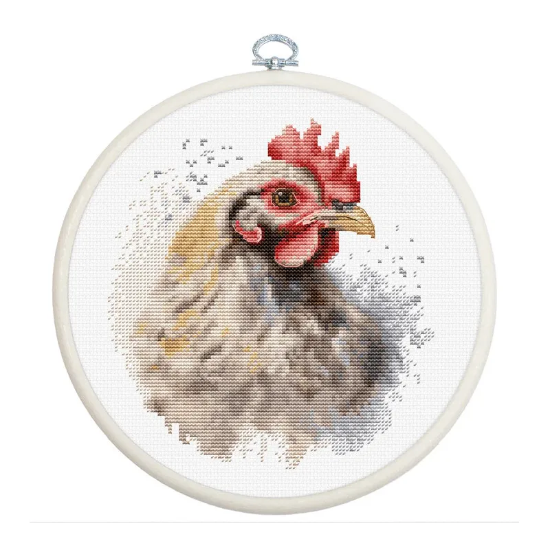 Набор для вышивания крестом с пяльцами в комплекте "Цыпленок" 15x16cm SBC216