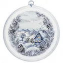 Zählkreuzstich-Set mit Stickrahmen "Der Winter" 17x17 cm SBC218