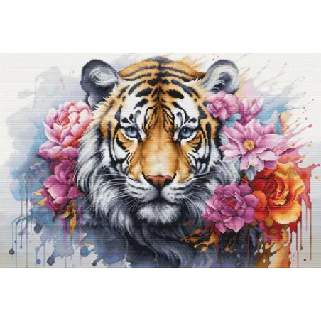 Kit de point de croix compté "Vie sauvage du prédateur" 48x32 cm SBU5033