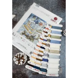 Counted Cross Stitch Kit "Santa and Pressies" 29x29cm SBU5034