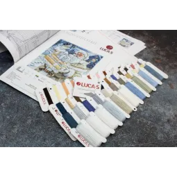 Siūlų skaičiavimo kryželiu rinkinys "Santa and Pressies" 29x29cm SBU5034