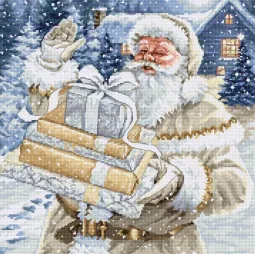 Набор для вышивания крестиком "Santa and Pressies" 29x29cm SBU5034