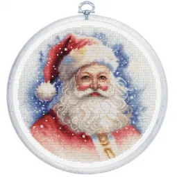 Skaičiuojamo kryželio rinkinys su lankeliu "Santa" 17x17cm SBC224