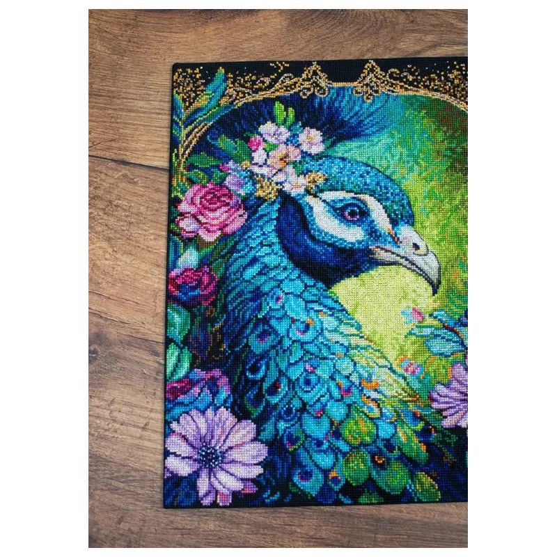 Gezählter Kreuzstich-Set "Stolzes Cerulean" 25x32cm SBU5035