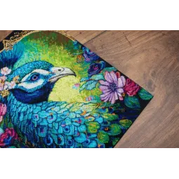 Skaičiuojamas kryželiu siuvinėjimo rinkinys "Išdidus Cerulean" 25x32cm SBU5035