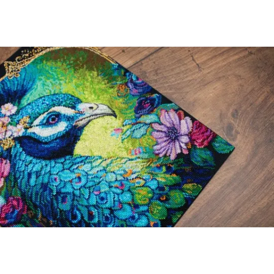 Gezählter Kreuzstich-Set "Stolzes Cerulean" 25x32cm SBU5035