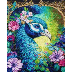 Counted Cross Stitch Kit "Proud Cerulean" 25x32cm SBU5035