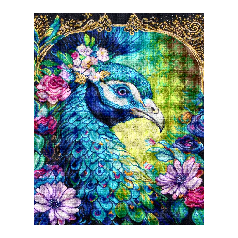 Gezählter Kreuzstich-Set "Stolzes Cerulean" 25x32cm SBU5035