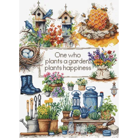 Набор для вышивания крестиком "Садовые растения" 29x40см SB2424