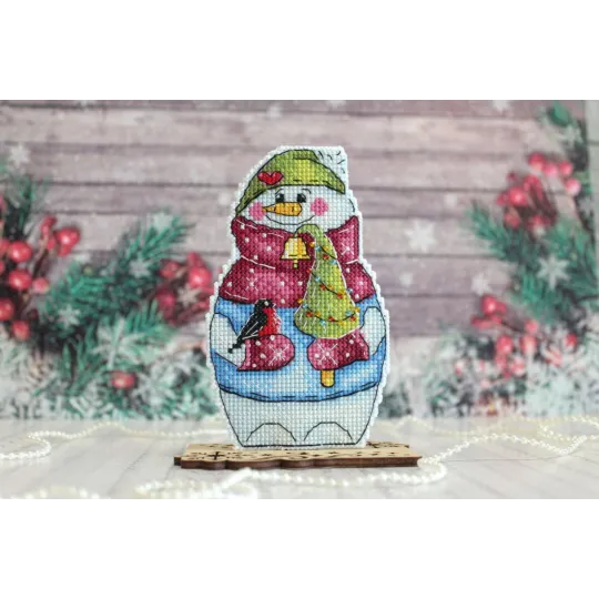 Bonhomme de neige avec sapin de Noël SR-843