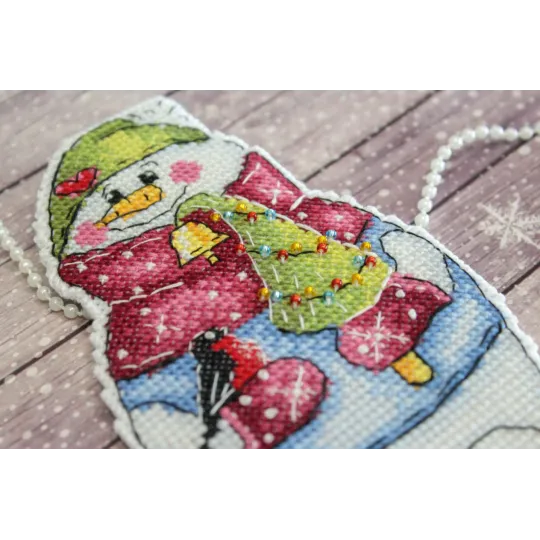 Bonhomme de neige avec sapin de Noël SR-843