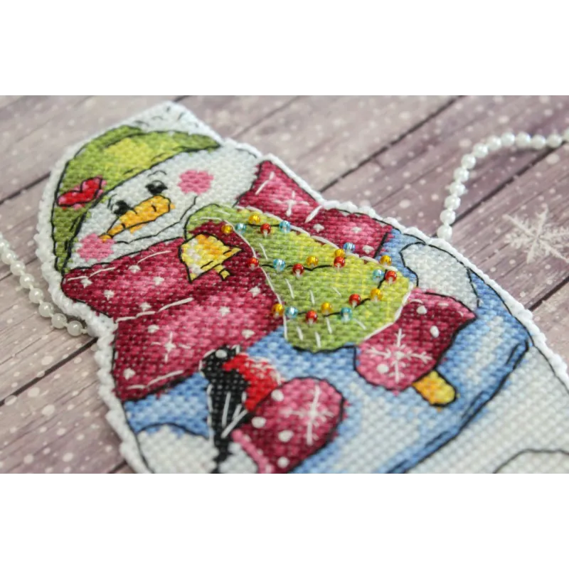 Bonhomme de neige avec sapin de Noël SR-843