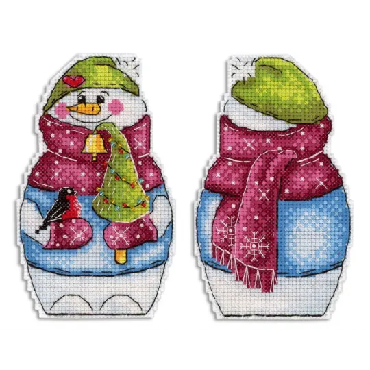 Bonhomme de neige avec sapin de Noël SR-843