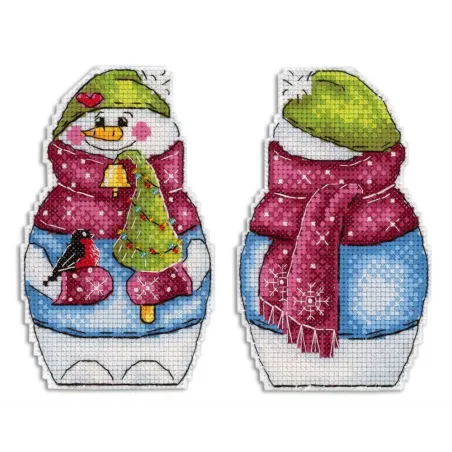 Bonhomme de neige avec sapin de Noël SR-843