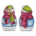 Bonhomme de neige avec sapin de Noël SR-843