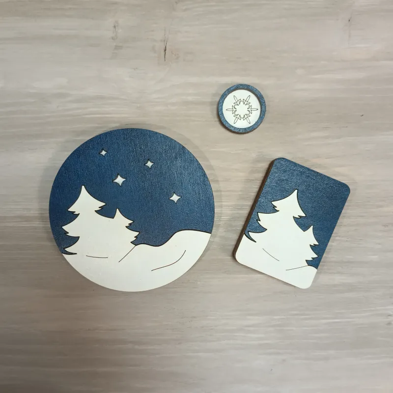 Wooden needle case "Winter forest" KF056/72
