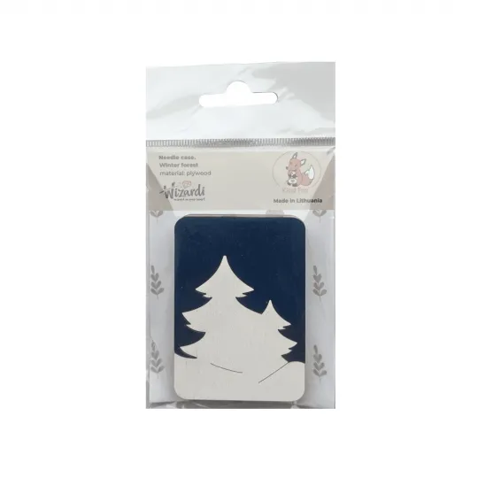 Деревянный футляр для игл "Winter forest" KF056/72