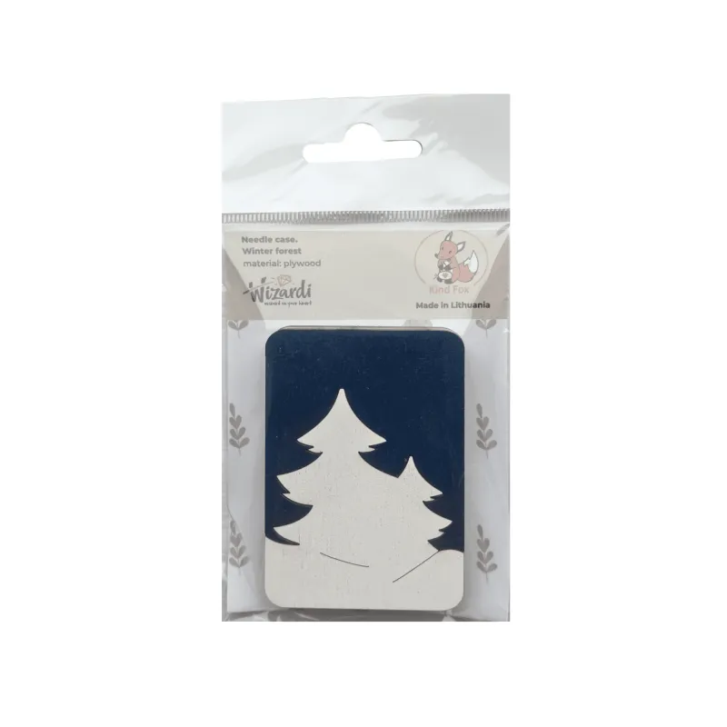 Деревянный футляр для игл "Winter forest" KF056/72
