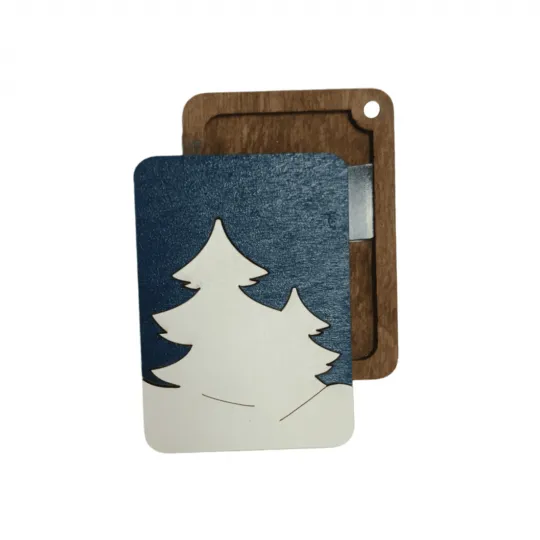 Holznadel Etui "Winter forest" KF056/72