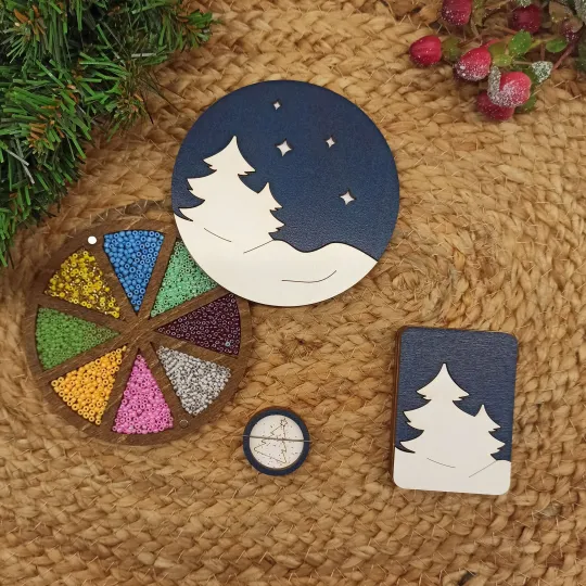 Holznadel Etui "Winter forest" KF056/72