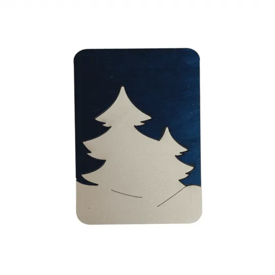 Holznadel Etui "Winter forest" KF056/72