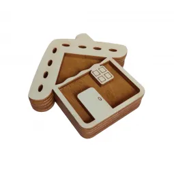 Étui à aiguilles en bois "Cookie House" KF056/78