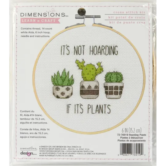 Cross Stitch Kit for Beginners "Hoarding Plants" D72-76919