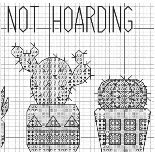 Cross Stitch Kit for Beginners "Hoarding Plants" D72-76919