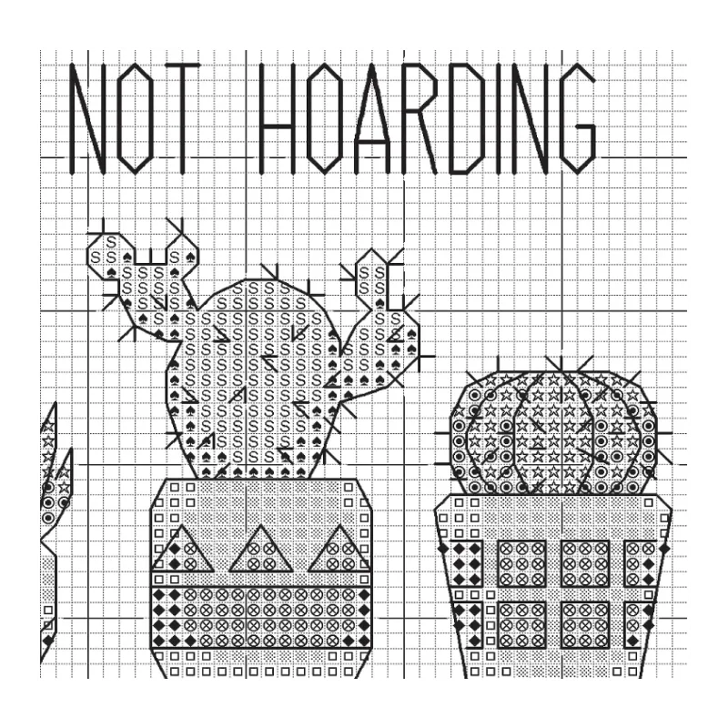 Cross Stitch Kit for Beginners "Hoarding Plants" D72-76919