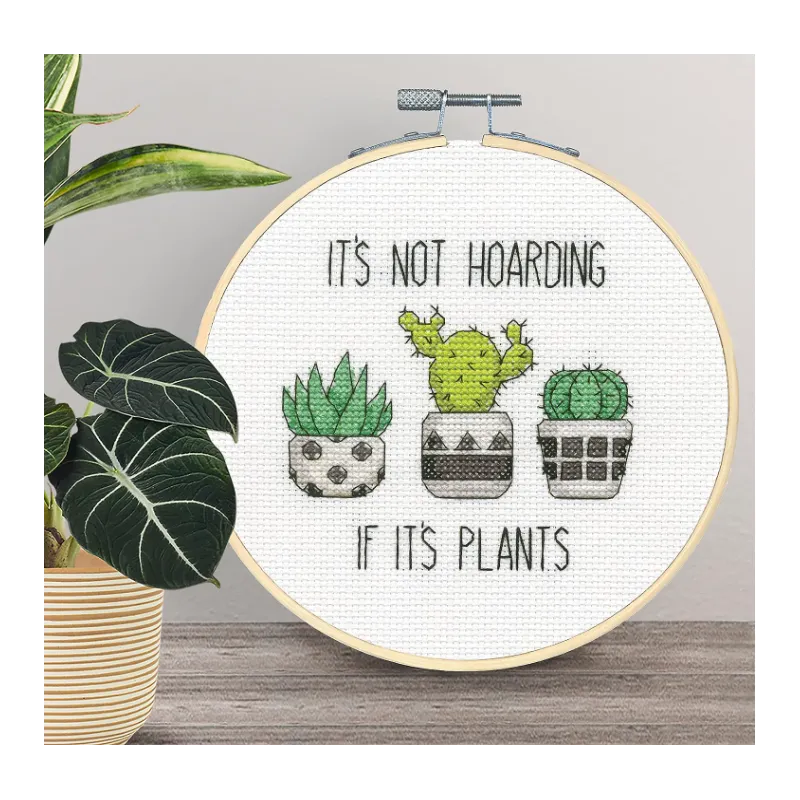 Cross Stitch Kit for Beginners "Hoarding Plants" D72-76919