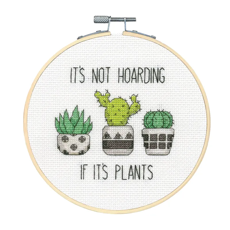 Cross Stitch Kit for Beginners "Hoarding Plants" D72-76919