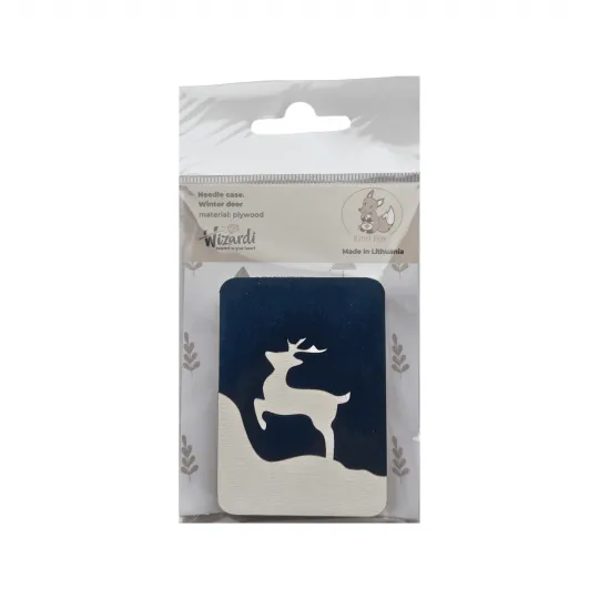 Wooden needle case "Winter deer" KF056/70