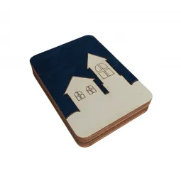 Wooden needle case "Winter houses" KF056/71