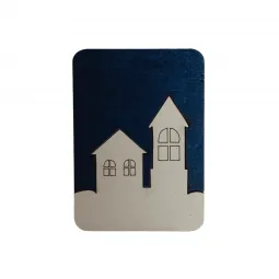Wooden needle case "Winter houses" KF056/71