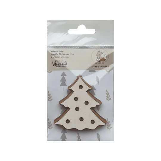 Holz Nadel Etui "Keks Weihnachtsbaum" KF056/79