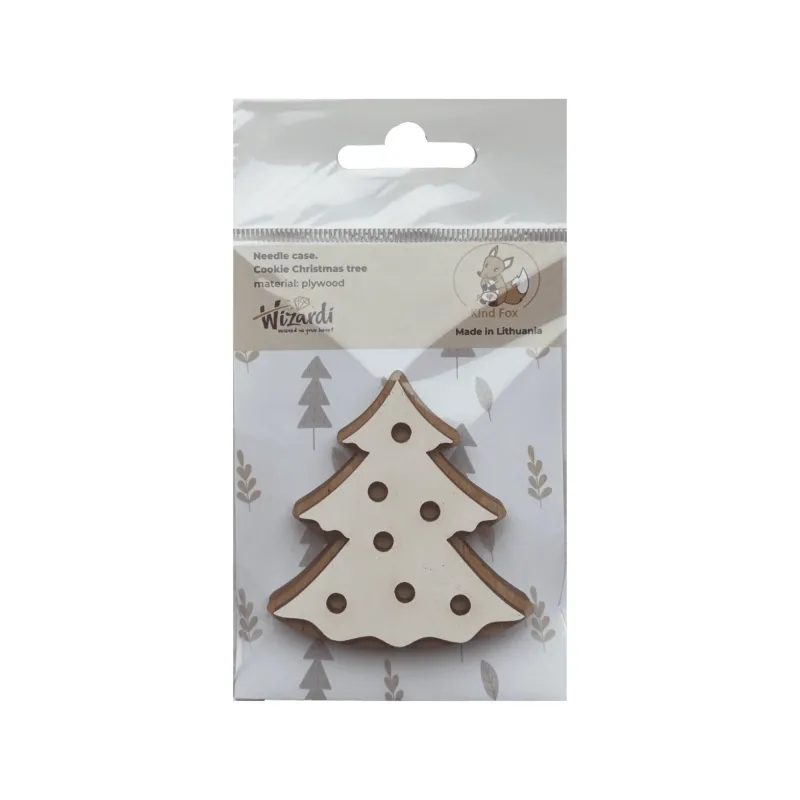 Holz Nadel Etui "Keks Weihnachtsbaum" KF056/79