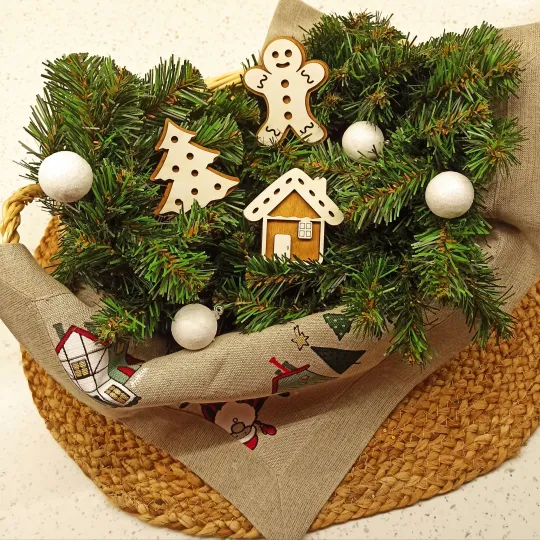 Holz Nadel Etui "Keks Weihnachtsbaum" KF056/79