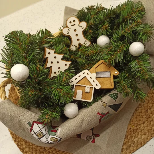 Holz Nadel Etui "Keks Weihnachtsbaum" KF056/79