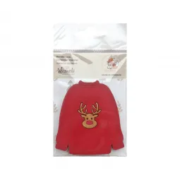 Étui à aiguilles en bois "pull de Noël" KF056/81