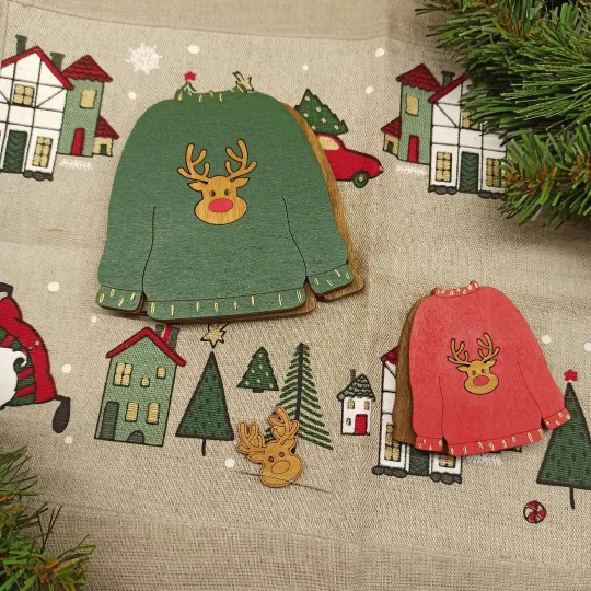 Holznadelkissen "Weihnachtssweater" KF056/81
