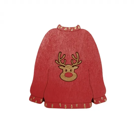 Holznadelkissen "Weihnachtssweater" KF056/81