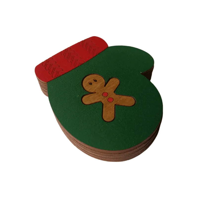 Étui à aiguilles en bois "Moufles de Noël" KF056/83