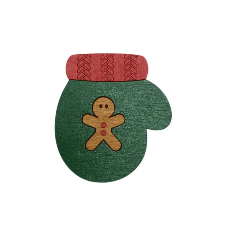 Étui à aiguilles en bois "Moufles de Noël" KF056/83