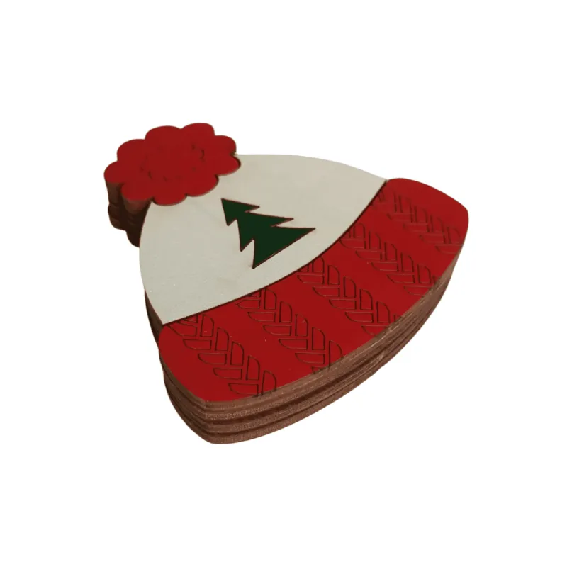 Wooden needle case "Christmas hat" KF056/85